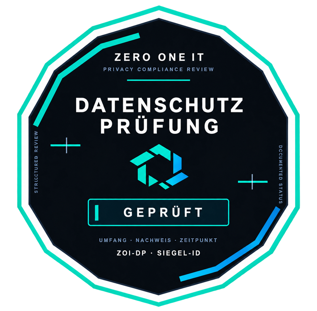 Zero One IT – Siegel für eine dokumentierte Datenschutzprüfung